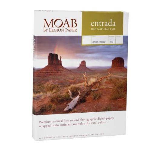 Moab Entrada Rag Natural Fine Art Paper (8.3x11.7"), 25 Sheets Double-Sided