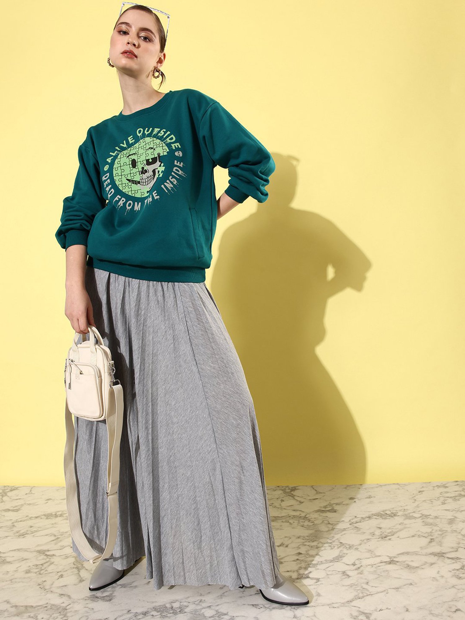 Belle Fille Yellow Patchwork Sweatshirt