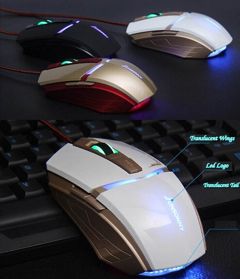 SunSonny T-M30 Iron Man 3 Optical Wired USB Gaming Mouse - 1800DPI 6D 6 Buttons X3 for Gamer PC Laptops - Black