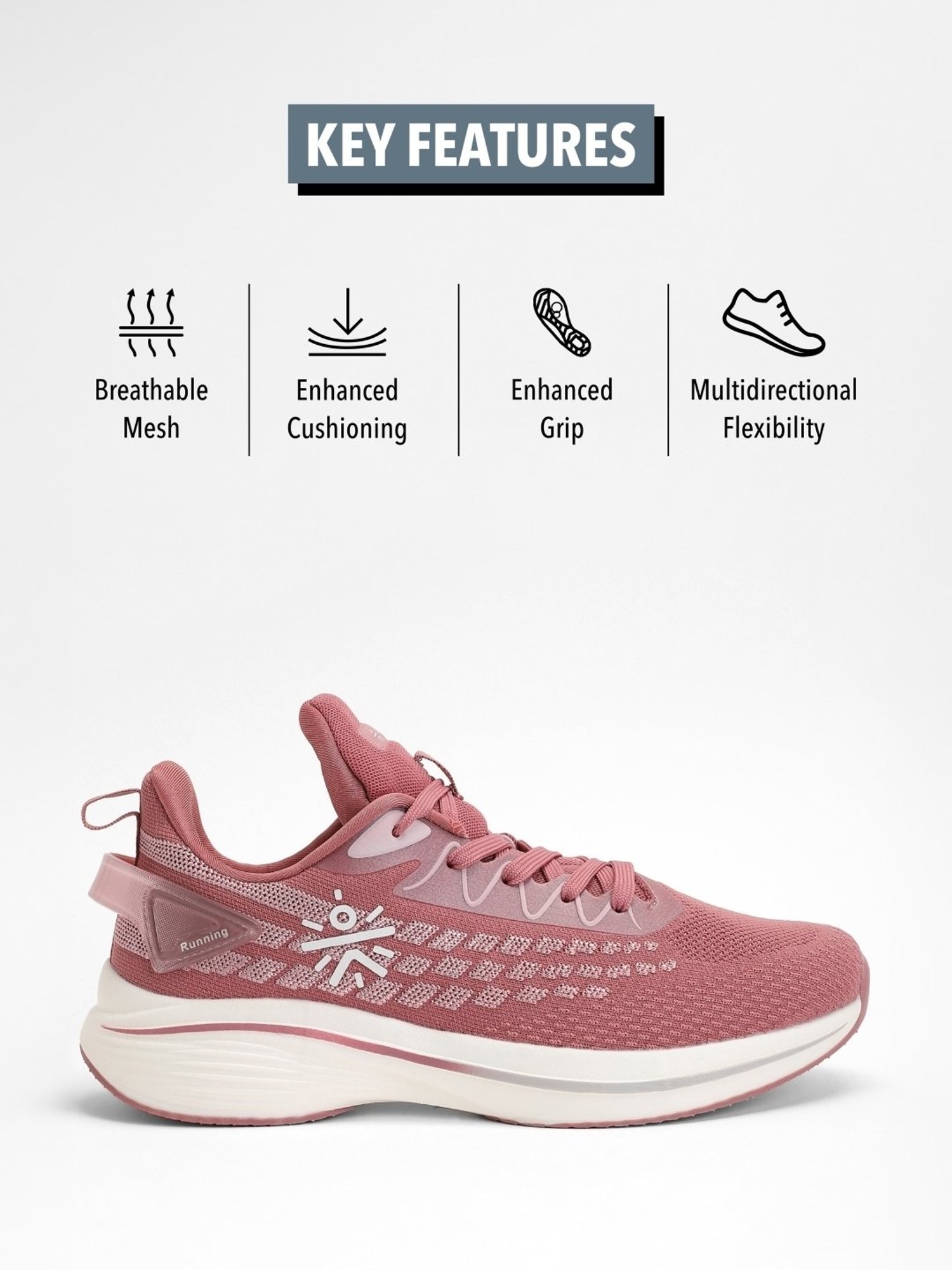 Cultsport Women's Active Pink Running Shoes