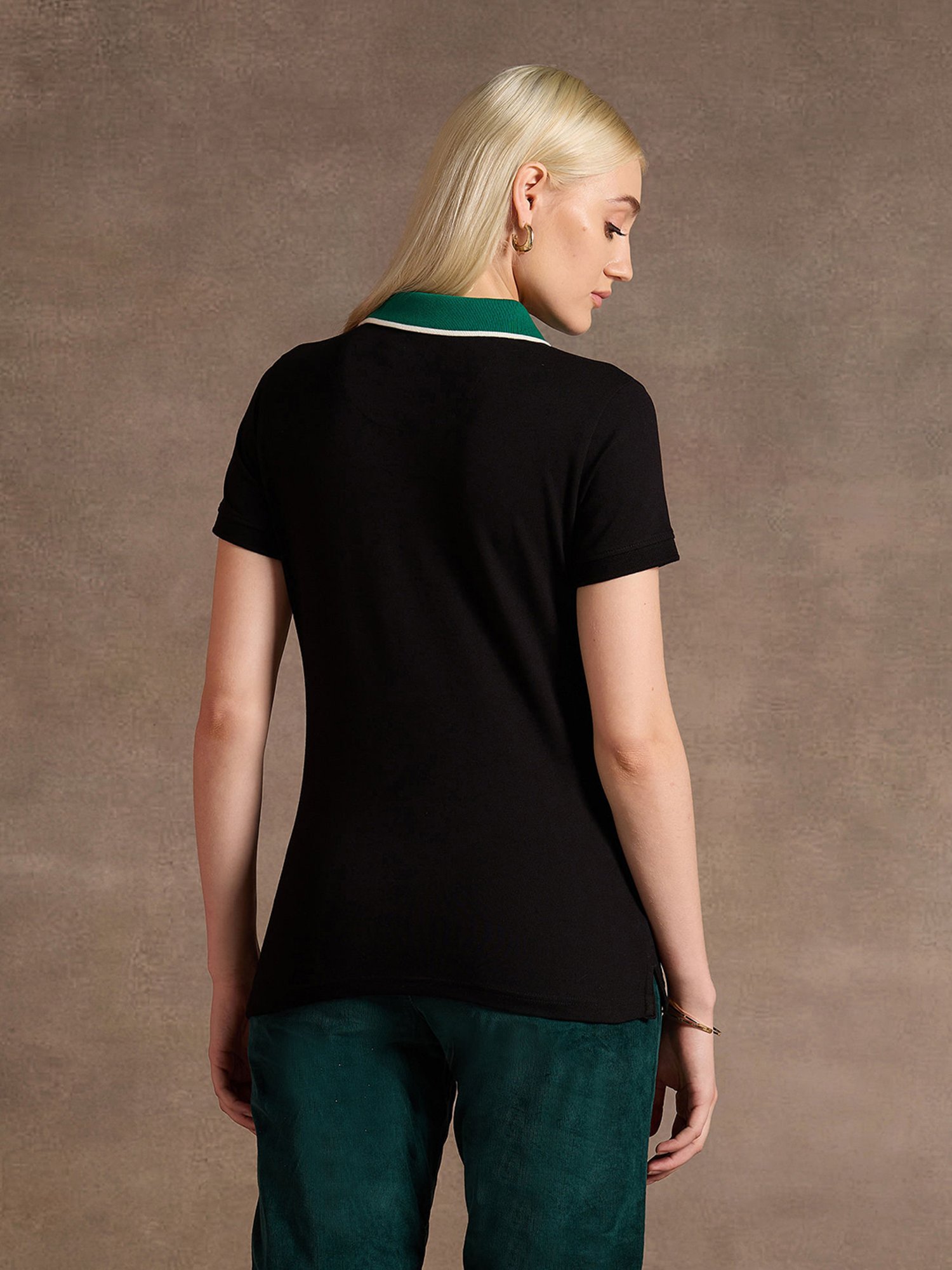 U.S. Polo Assn. Black Logo Print Polo T-Shirt