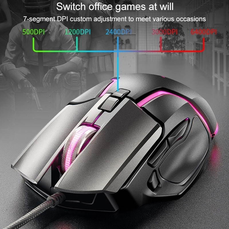 Y-FRUITFUL Detachable Macro Programming Mechanical Gaming Mouse