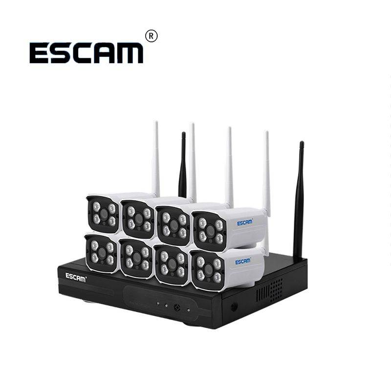 ESCAM WNK803 8CH 720P Wireless NVR Kit Outdoor IR WiFi IP Camera Surveillance Home Security System