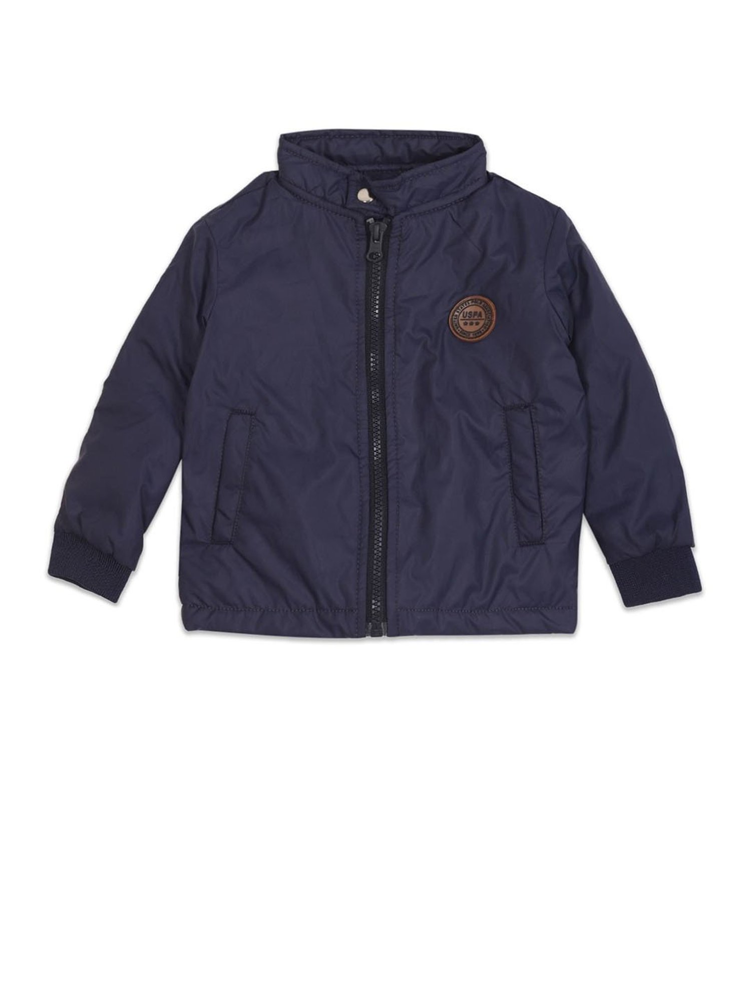 U.S. Polo Assn. Kids Navy Solid Full Sleeves Jacket