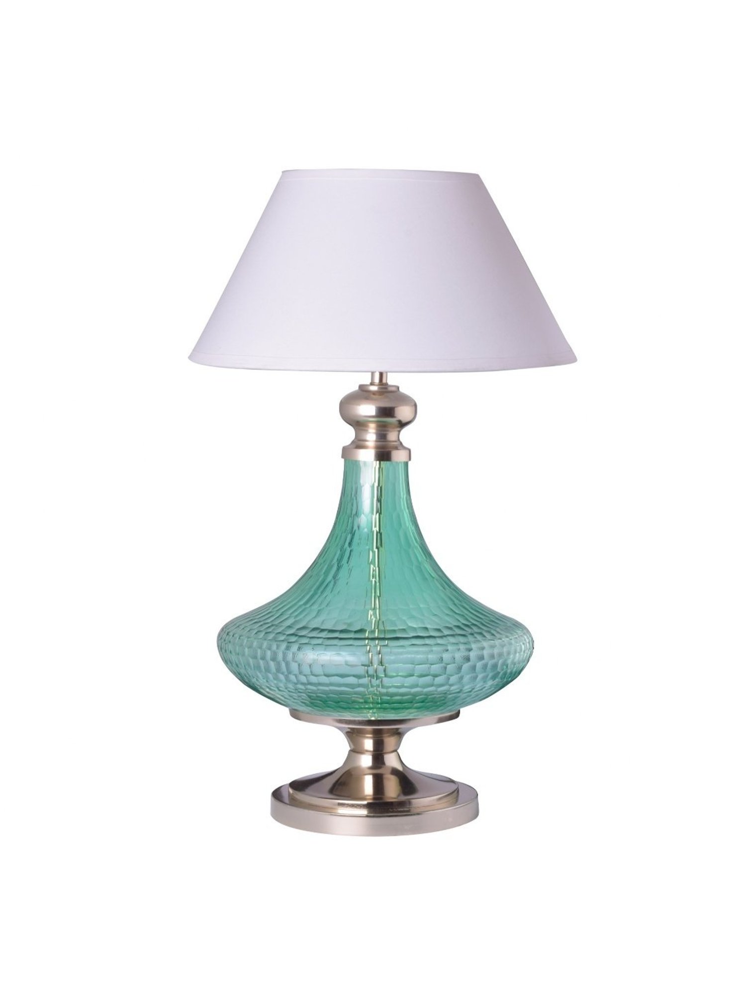 Kapoor E Illuminations Marcella Green Glass Table Lamp - Set of 1