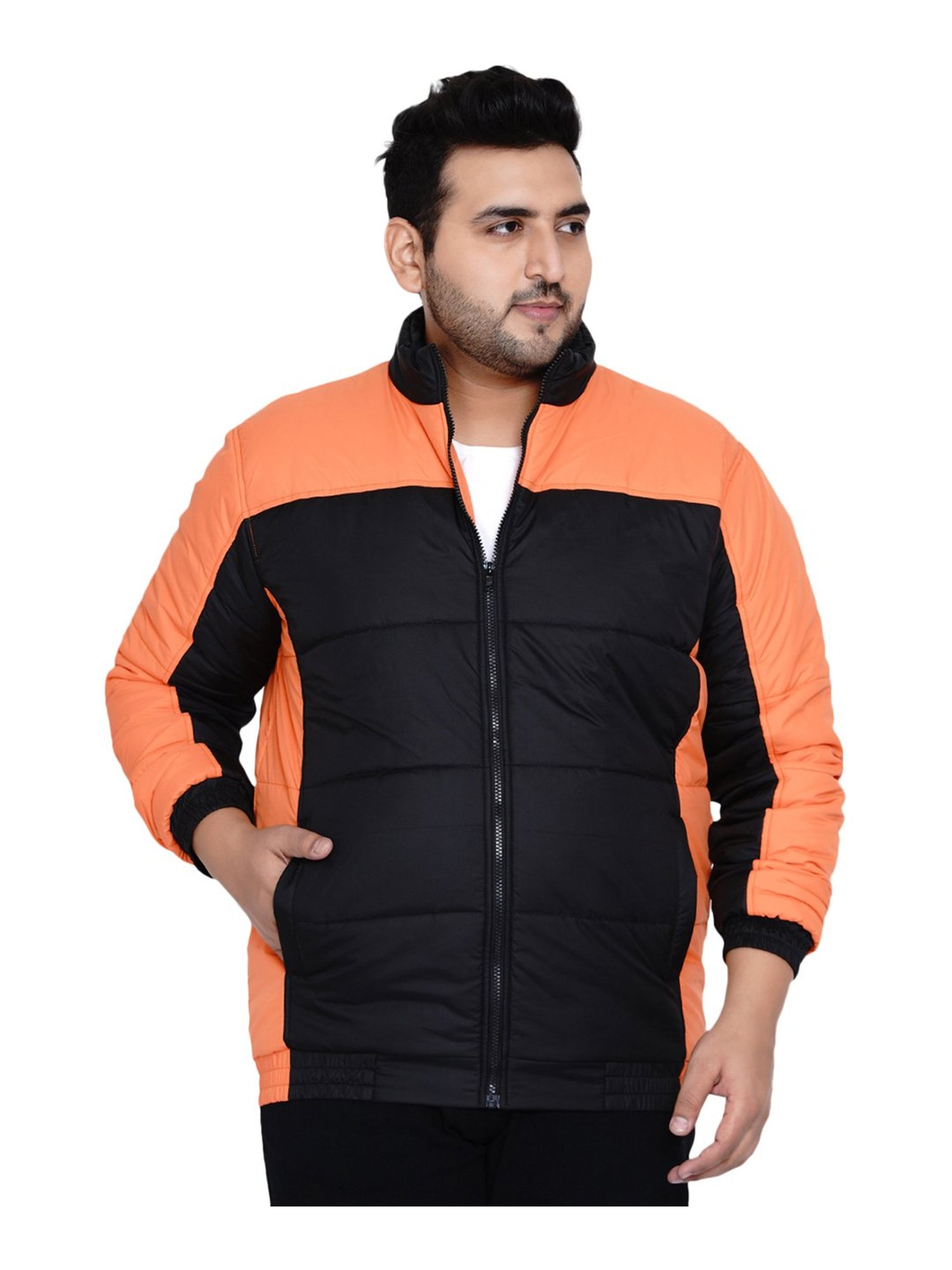 John Pride Black & Orange Plus Size Jacket