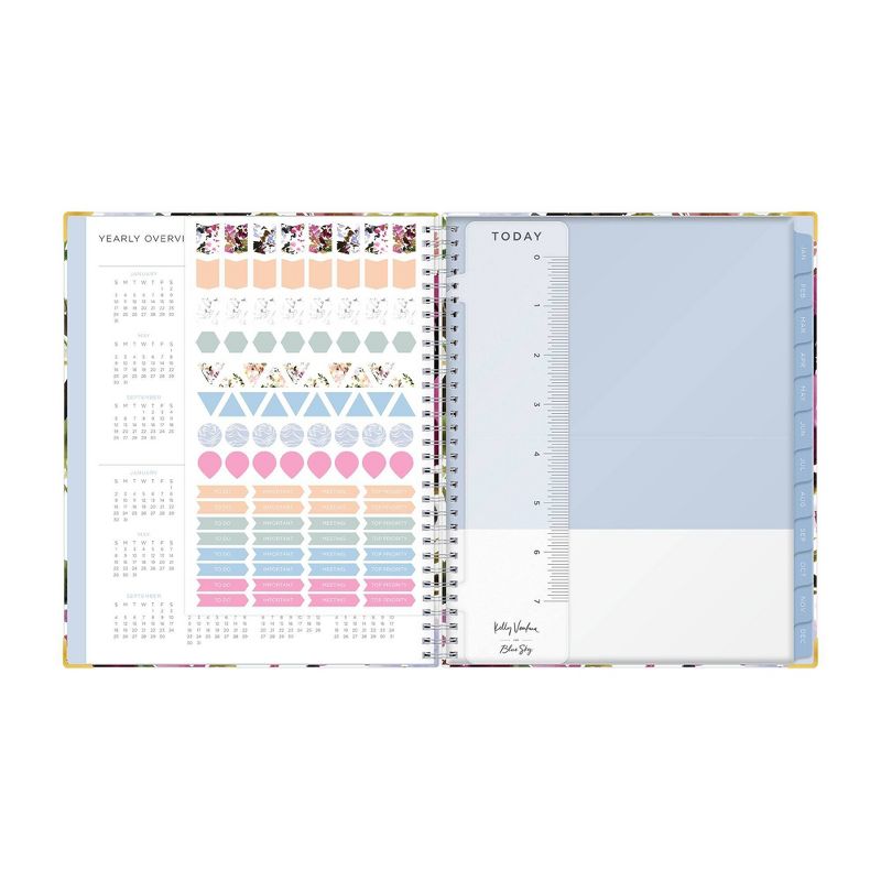 2021 Planner 7" x 9" Hard Cover Daily/Monthly Wirebound Shore Peri - Kelly Ventura