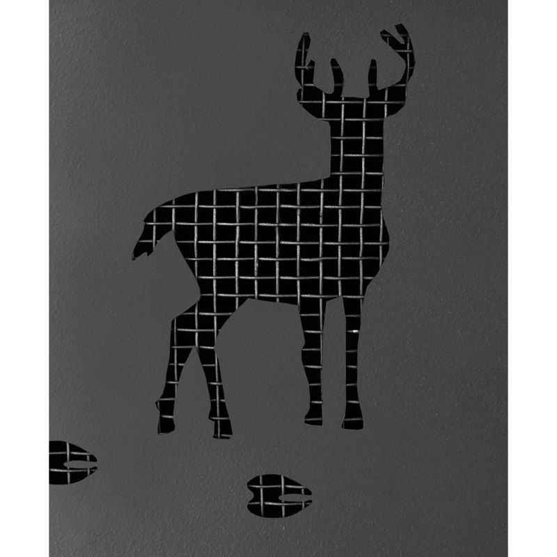 29.5" Patio Lights Deer Tracks Wood Burning Fire Pit - Black - Landmann