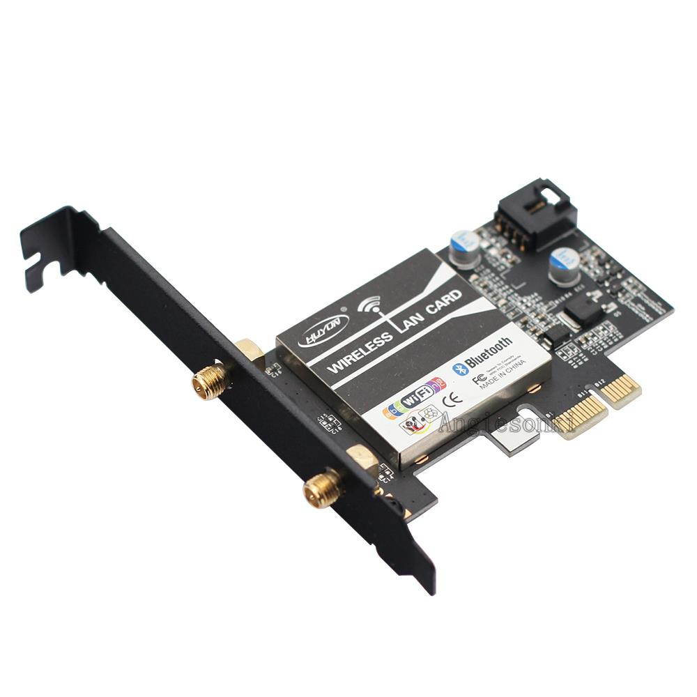 PCI-E 1X 8X 16X 867Mbps WiFi+Bluetooth 4.0 PC Desktop WLAN Card Adapter for Intel Dual Band Wireless-ac 7260ac 7260HMW