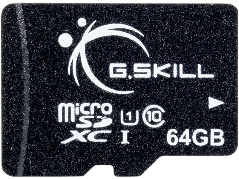 G.Skill 64GB microSDXC UHS-I/U1 Class 10 Memory Card with Adapter (FF-TSDXC64GA-U1)