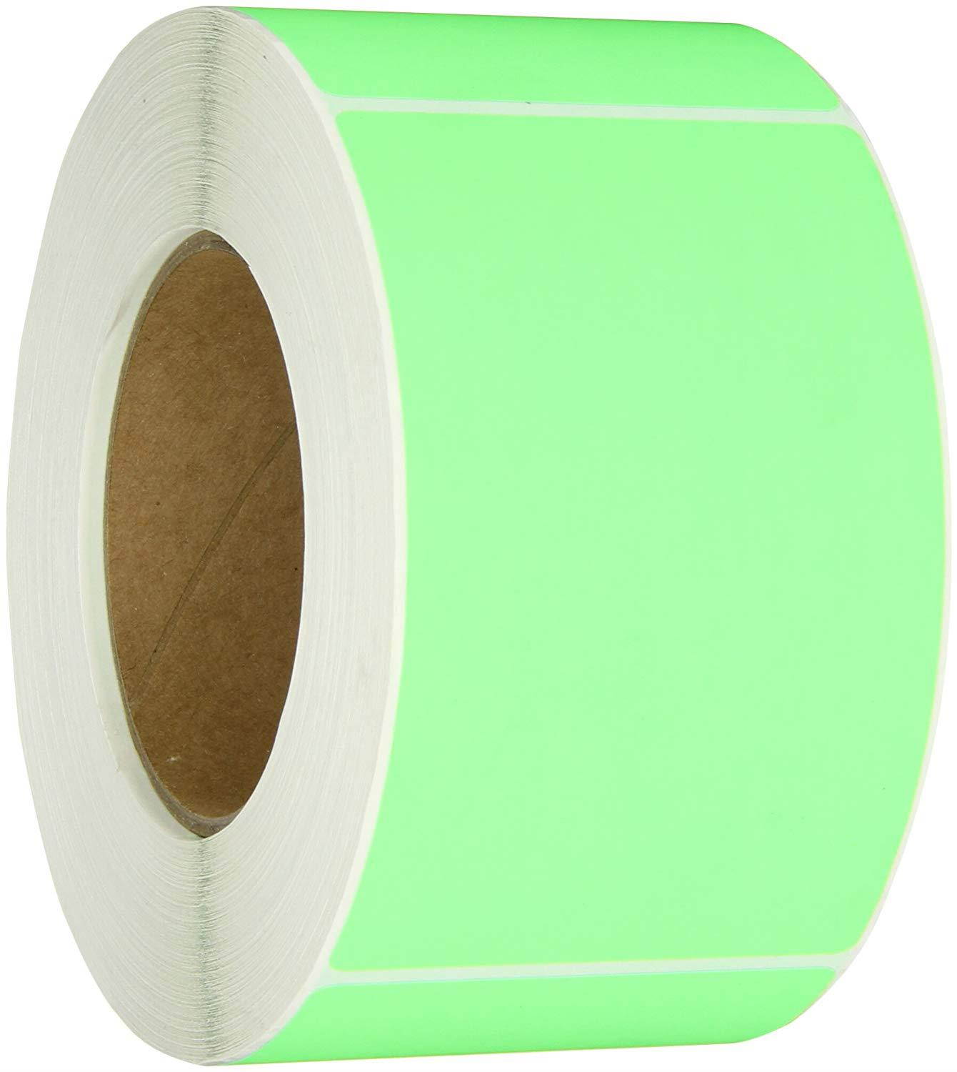 Aviditi DL632J Rectangle Inventory Color Coded Label, 5" Length x 3" Width, Fluorescent Green (Roll of 500)
