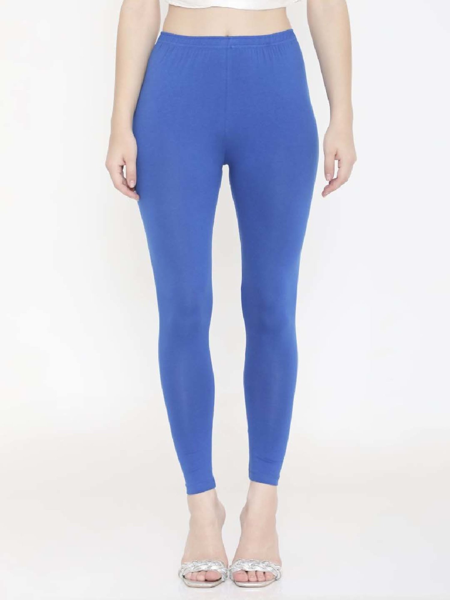FEELINGS Blue Plain Leggings