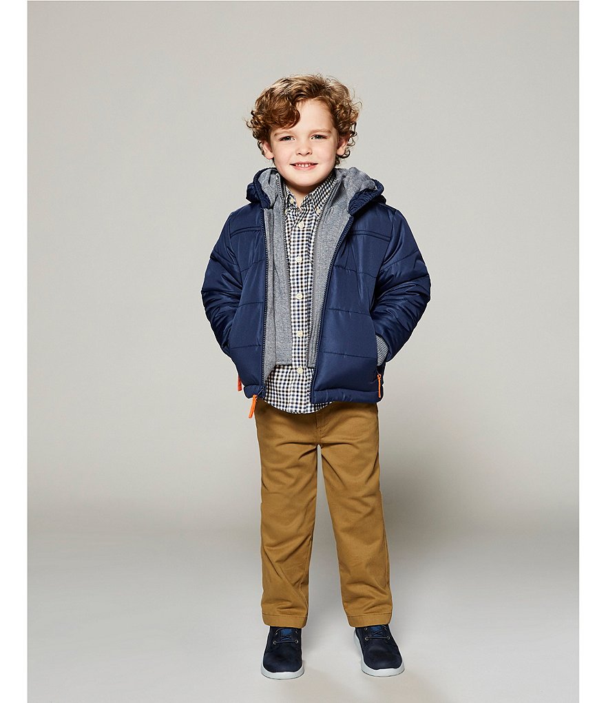 Class Club Little Boys 2T-7 Modern Fit Comfort Stretch Synthetic Pants