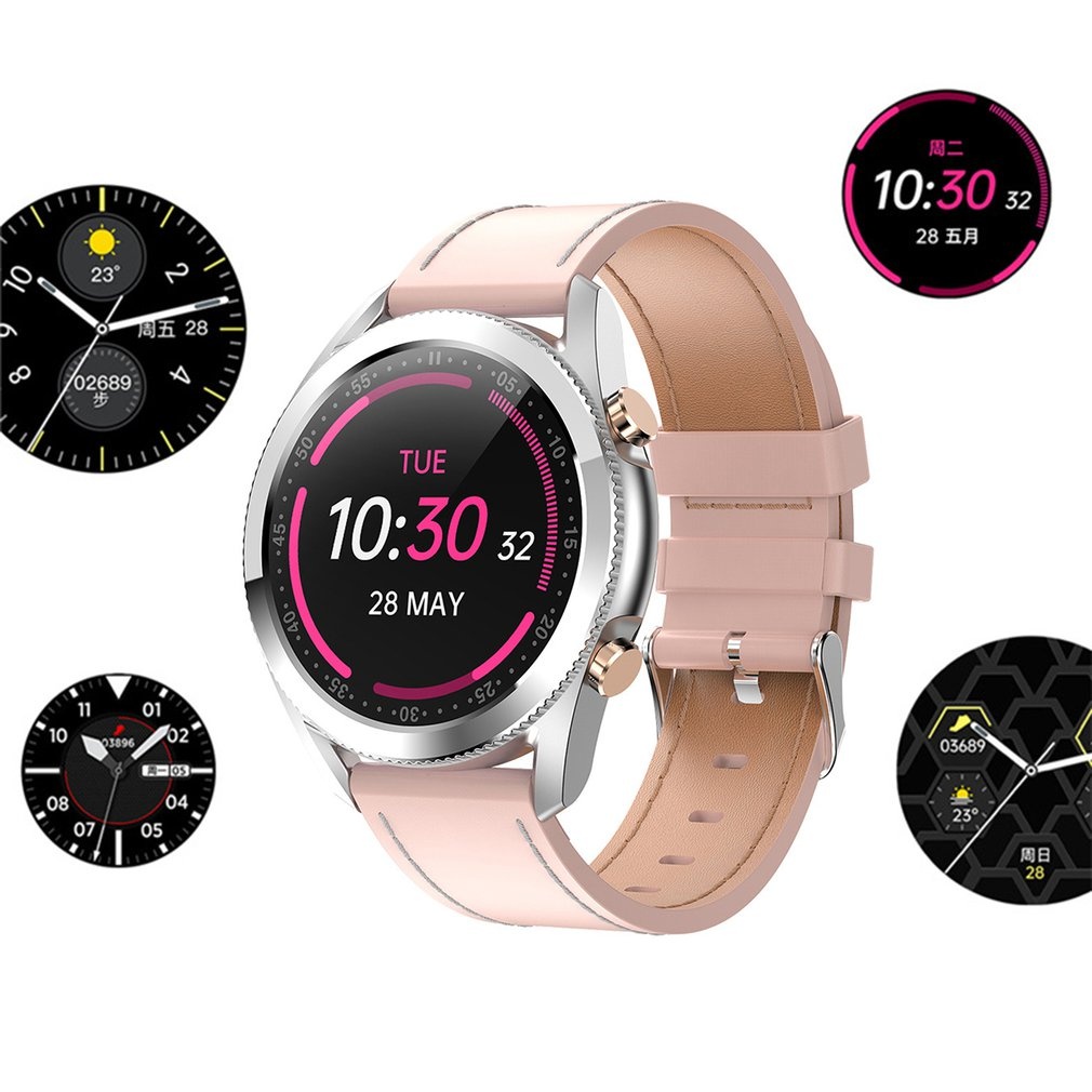 I12 1.3 Inch Color Full Touch Screen Smart Watch Men Women Waterproof Heart Rate With Phone Call Music Sports Tracker,1.3 inch,pink