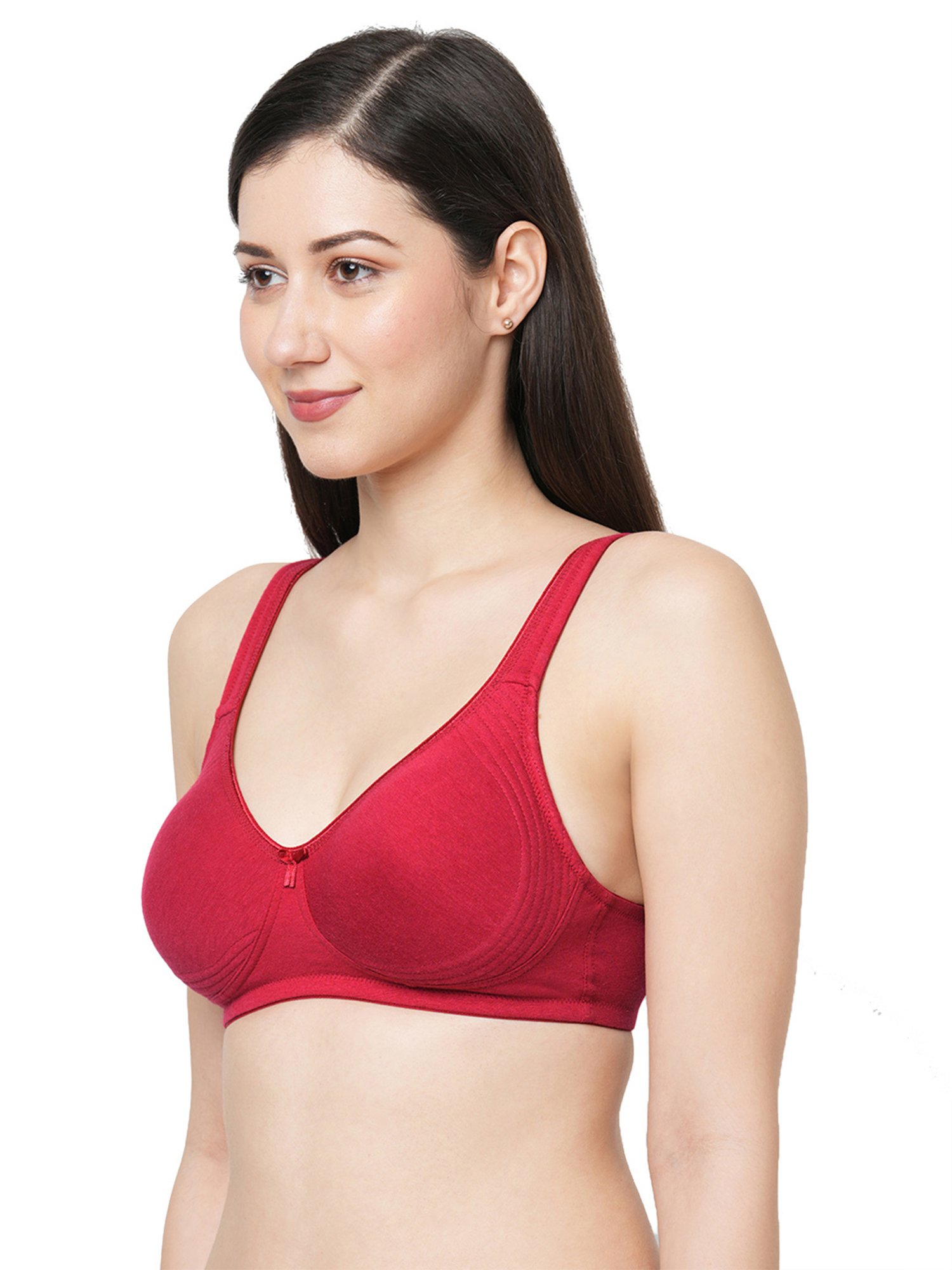 Inner Sense Maroon & Blue Full Coverage Bra - Pack of 3