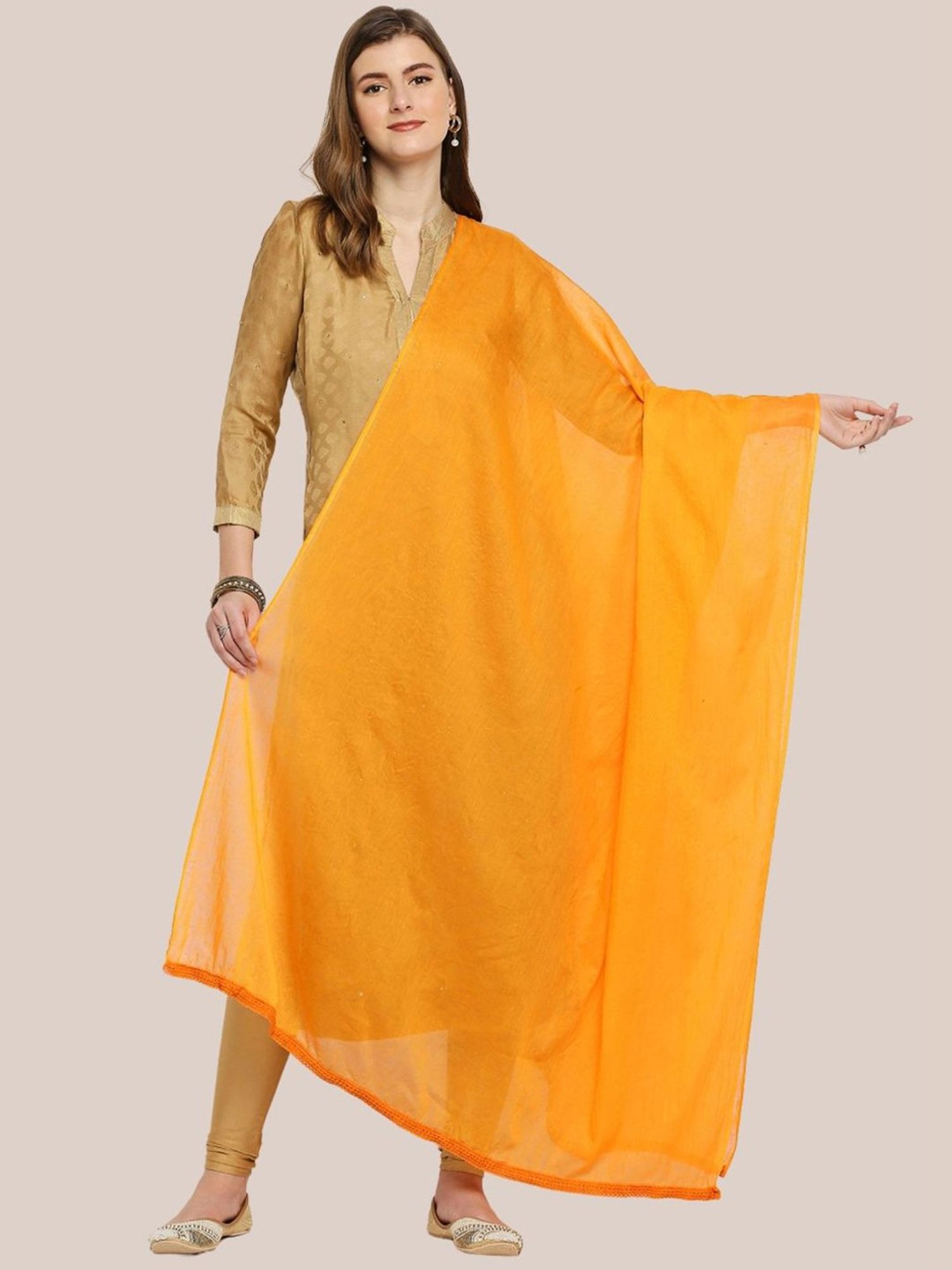 Dupatta Bazaar Kesari Cotton Dupatta