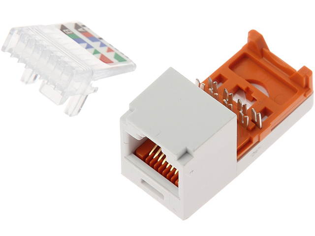 Panduit CJ588WHY Mini-Com Mini-Jack Tx5E - Modular Insert - White - 1 Port