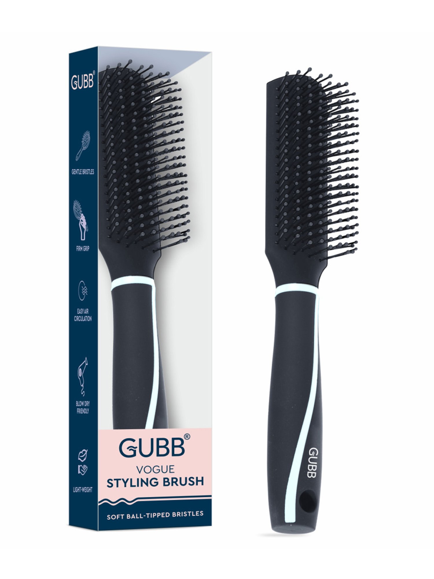 GUBB Styling Brush for Hair Styling, Flat Hair Brush - Vogue Range