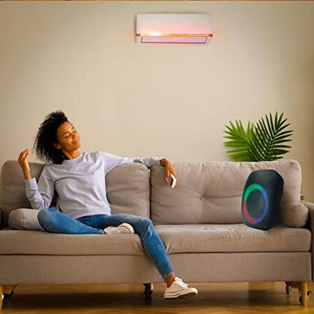 QFX PBX-136 Portable Bluetooth Speaker with LED Party Lights - Built-in 6.5? Subwoofer - Rechargeable Party Speakers, Aux, Wireless, & USB/MicroSD (2021 Model)