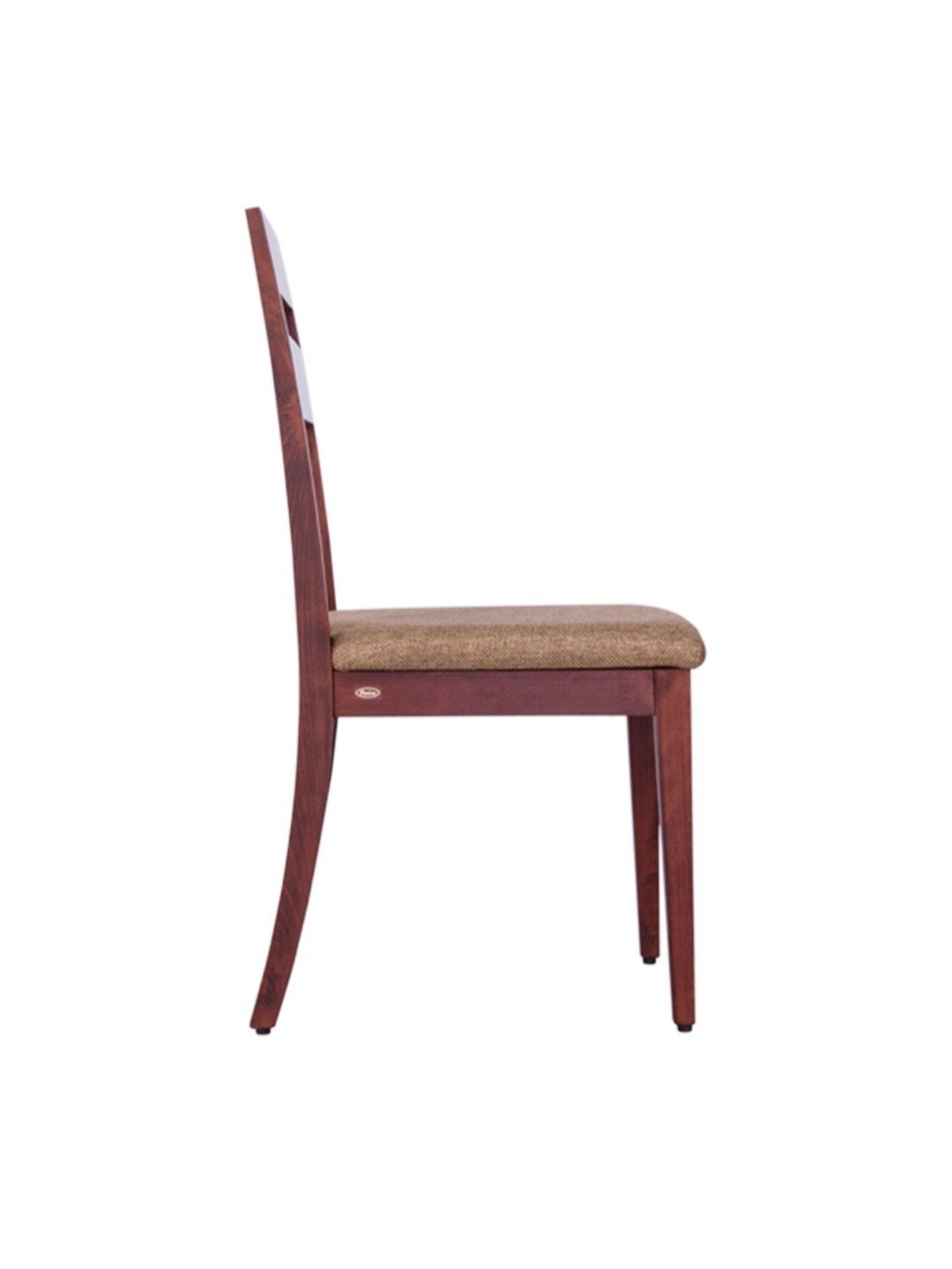 Durian Pearl Buff Beige Solid Wood & Fabric Dining Chair