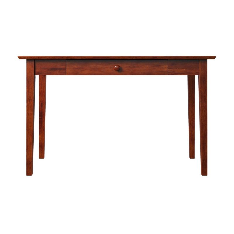 Shaker Wood Writing Desk with Drawers Walnut - Atlantic Furniture