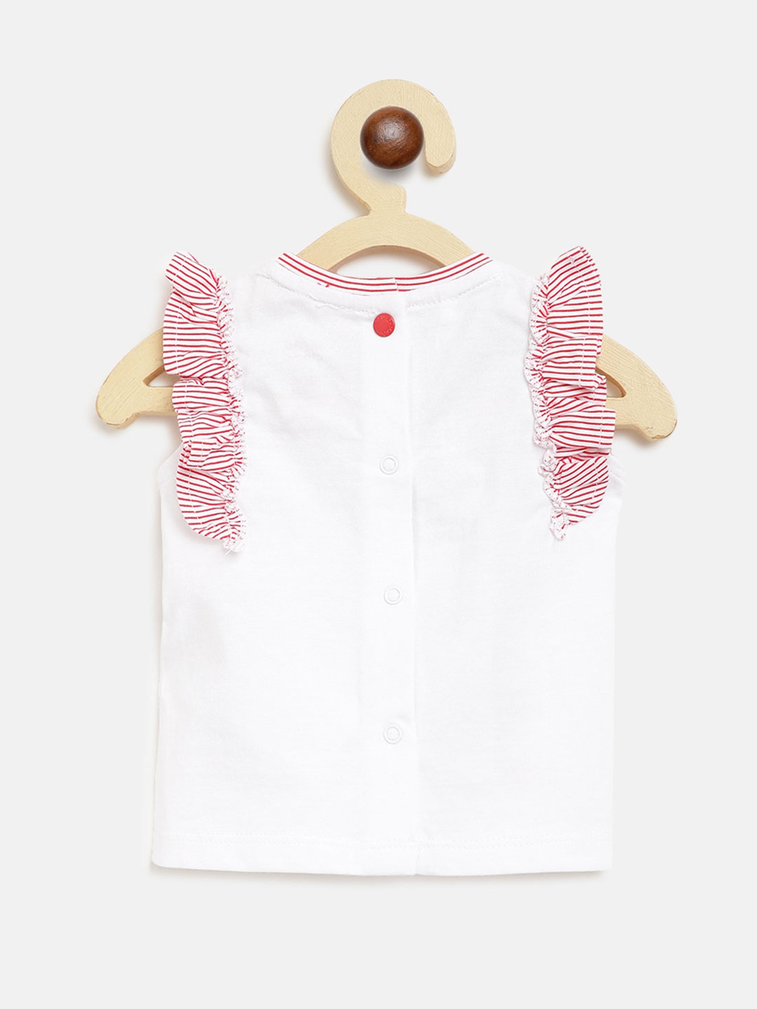 Chicco Kids White & Pink Printed Top with Skirt