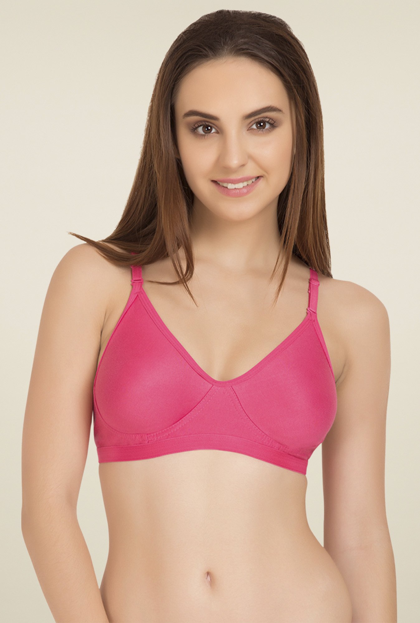 Tweens Green & Dark Pink Non Padded T-Shirt Bra (Pack of 2)