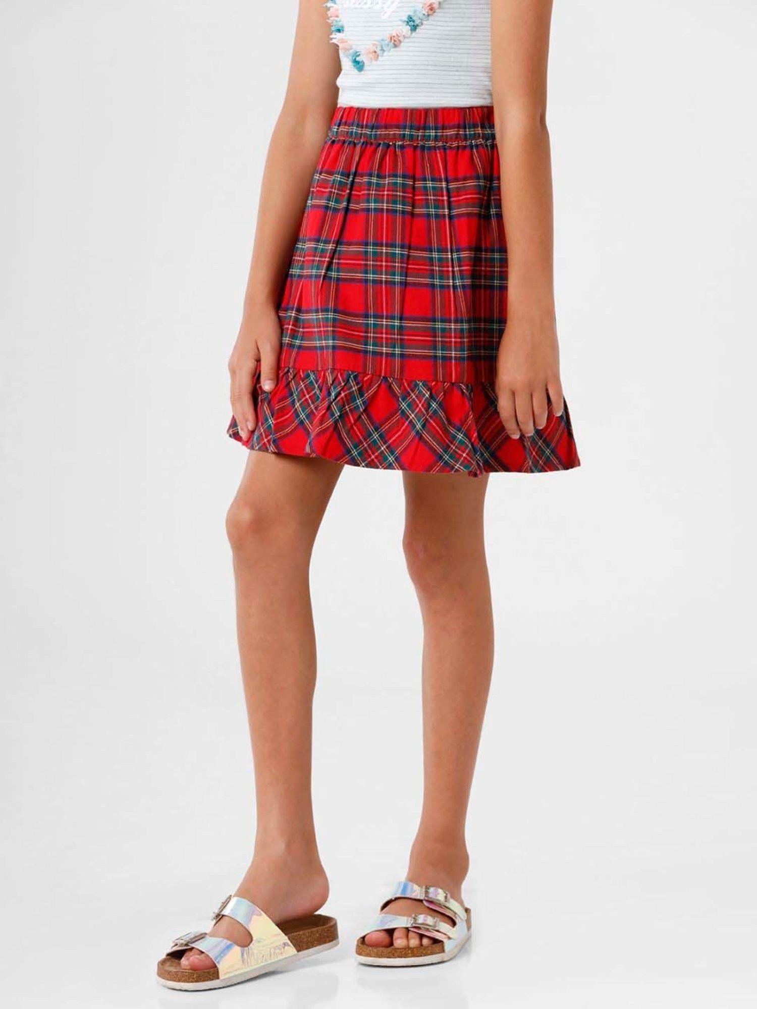 Kate & Oscar Kids Red & Blue Chequered Skirt