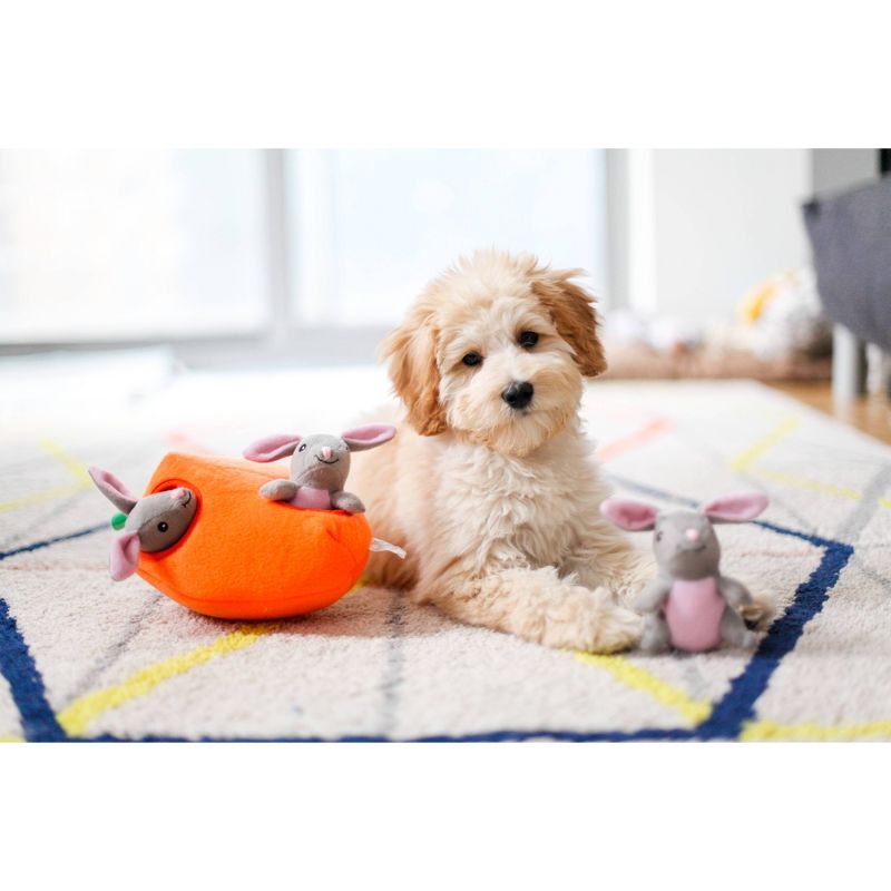 ZippyPaws Burrow Bunny 'n Carrot Dog Toy