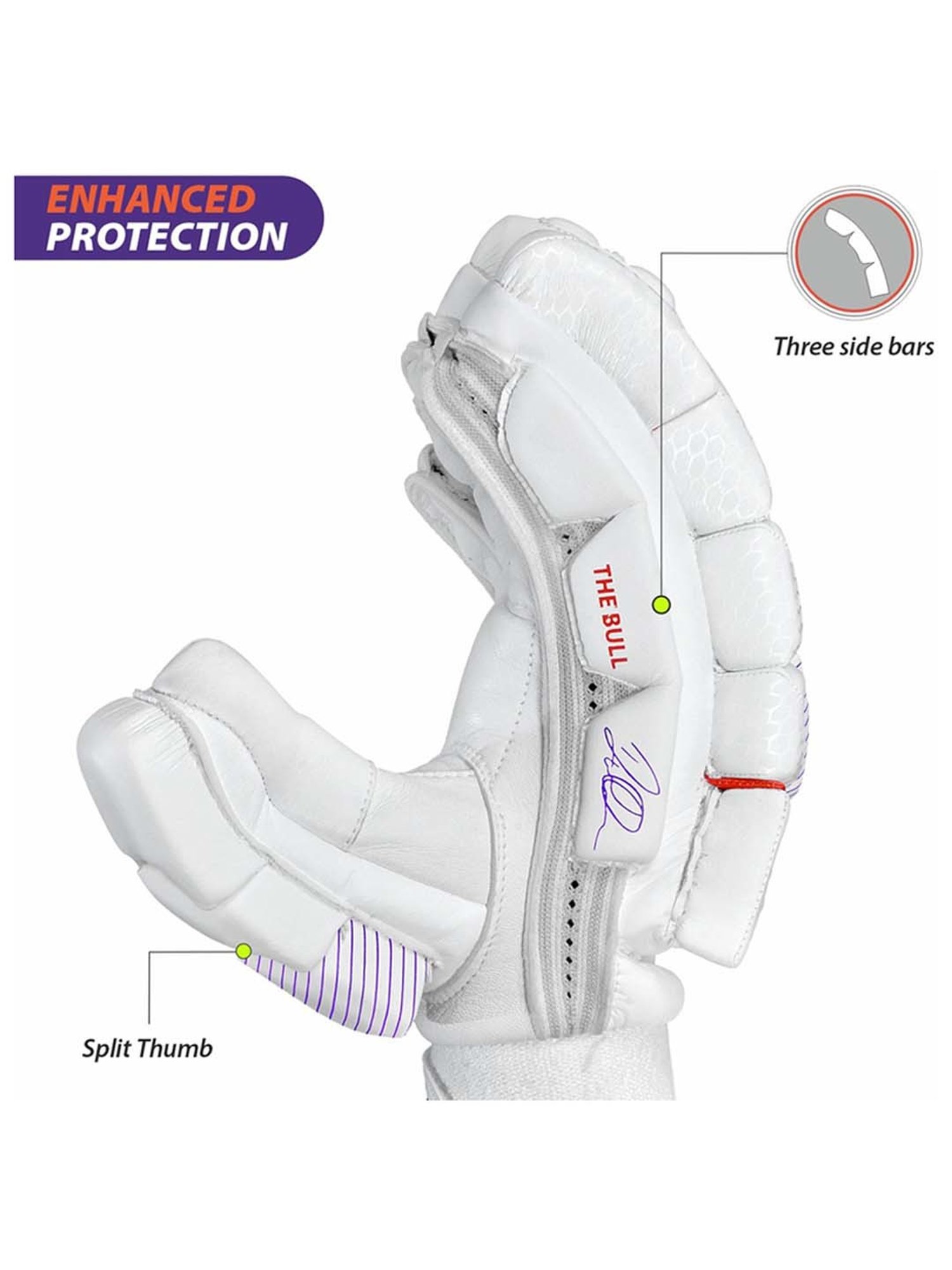 DSC Cricket Krunch The Bull Autograph Batting Gloves Size - Mens