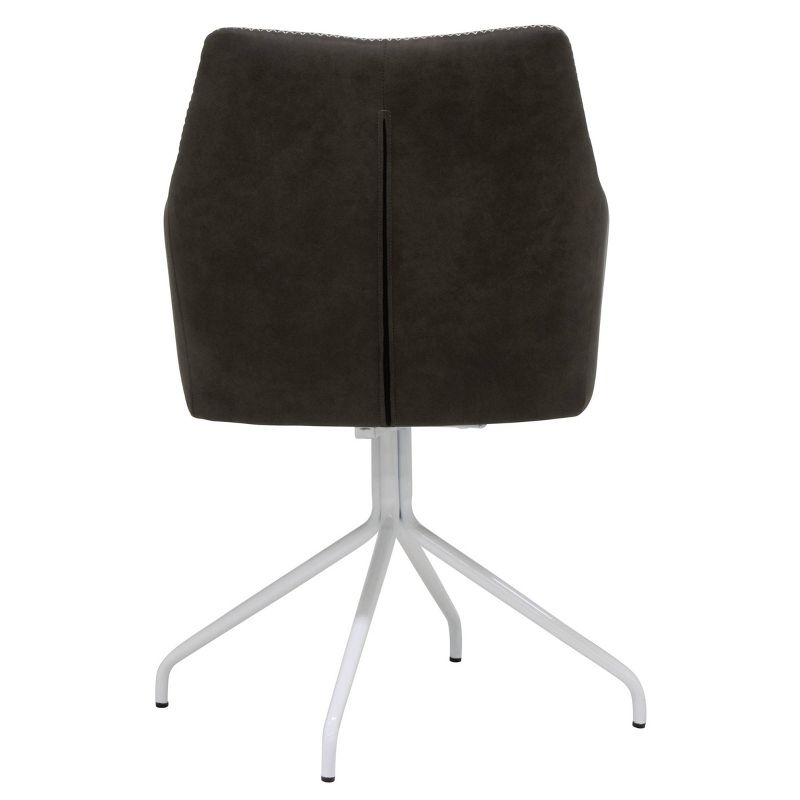 Adelaide Swivel Office Chair White/Bark Gray - Calico Designs