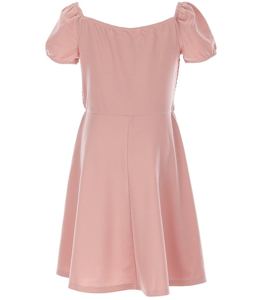 Honey and Rosie Big Girls 7-16 Smocked Asymmetrical Two-Tiered Fit-And-Flare Dress