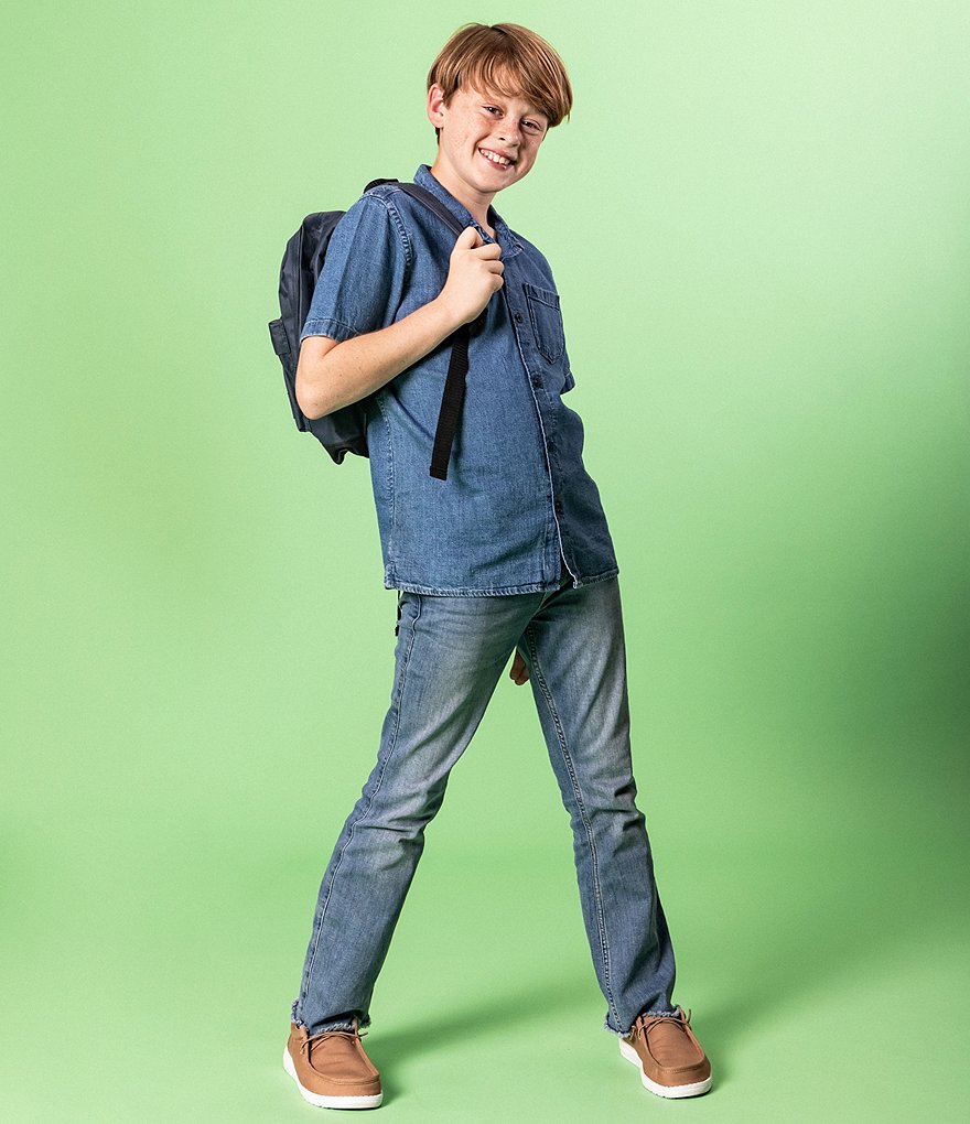 Hey Dude Boys' Wally Canvas Washable Slip-On Sneaker (Youth)