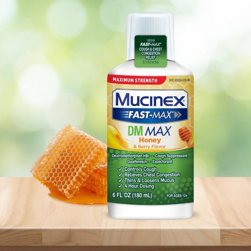 Mucinex Fast-Max DM Max Adult Liquid - Honey & Berry - 6 fl oz