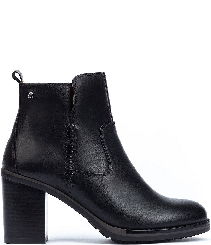 Pikolinos Pompeya W9T Leather Block Heel Booties