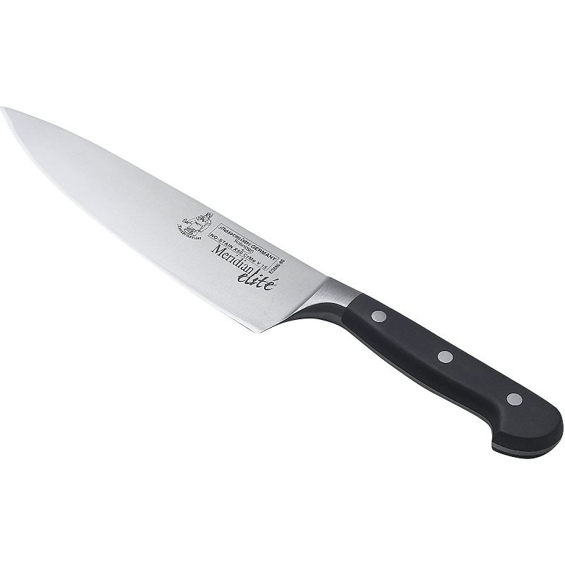 Messermeister Meridian Elite Stealth Professional 8 Inch Extra Sharp Stainless Steel German Chef's Kitchen Knife
