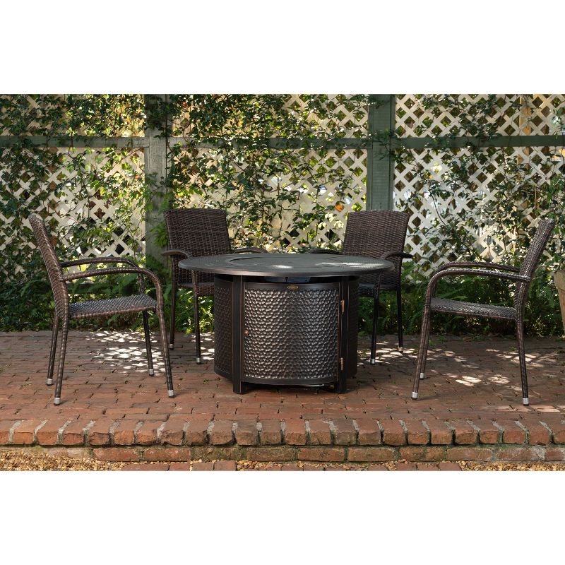 Walkers Round Aluminum  LPG Fire Pit - Fire Sense