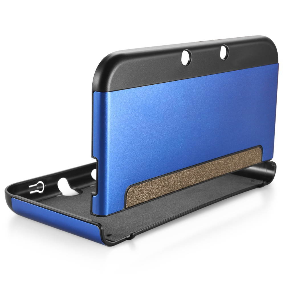 Plastic + Aluminium Full Body Protective Snap-on Hard Shell Skin Case Cover Navy Blue for New Nintendo 3DS LL XL 2015