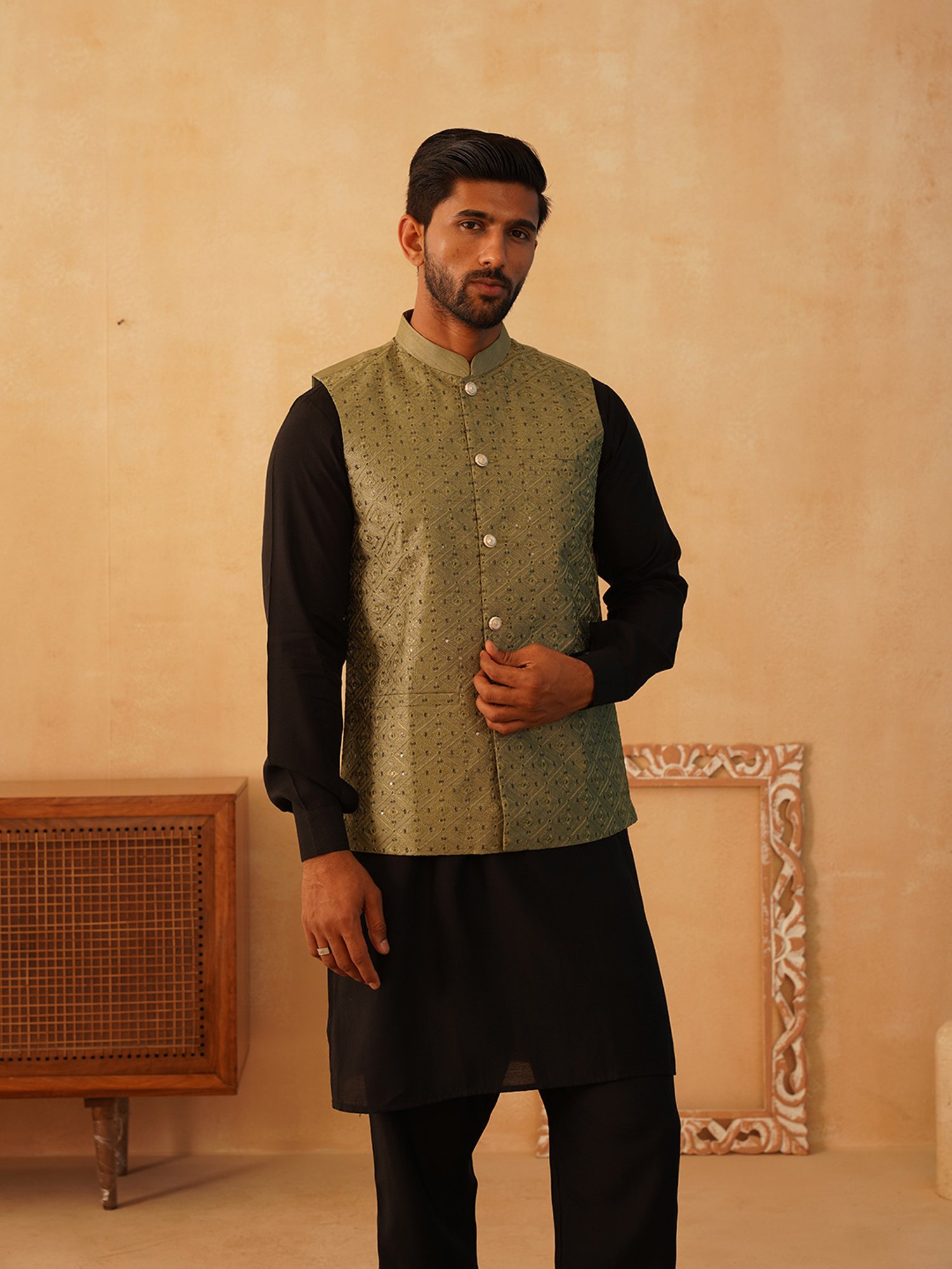 Sanwara White Regular Fit Chikankari Kurta & Churidar Set