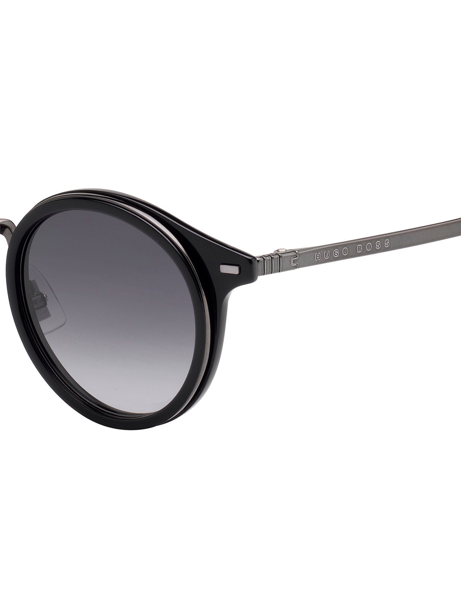 Hugo Boss Grey Round Sunglasses for Men