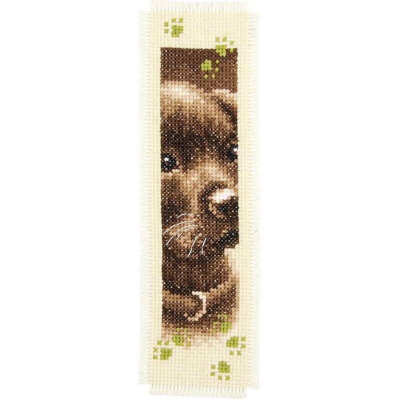 Vervaco Counted Cross Stitch Kit 3"X6"-Cat & Dog Bookmarks On Aida (14 Count)