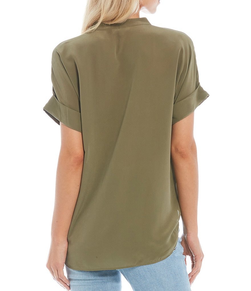 A Loves A Short Sleeve Button Down Silk Shirt