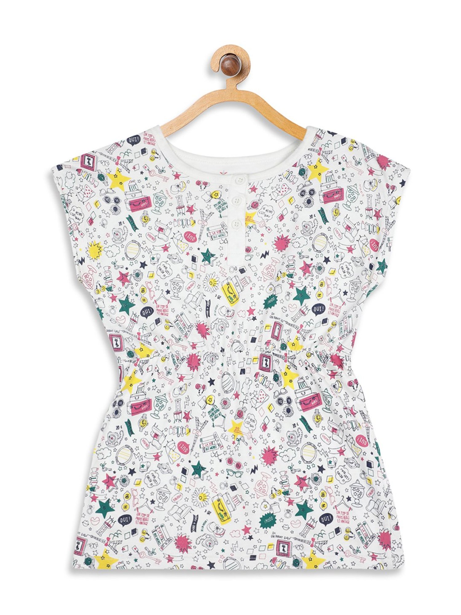 Elle Kids White Printed T Shirt