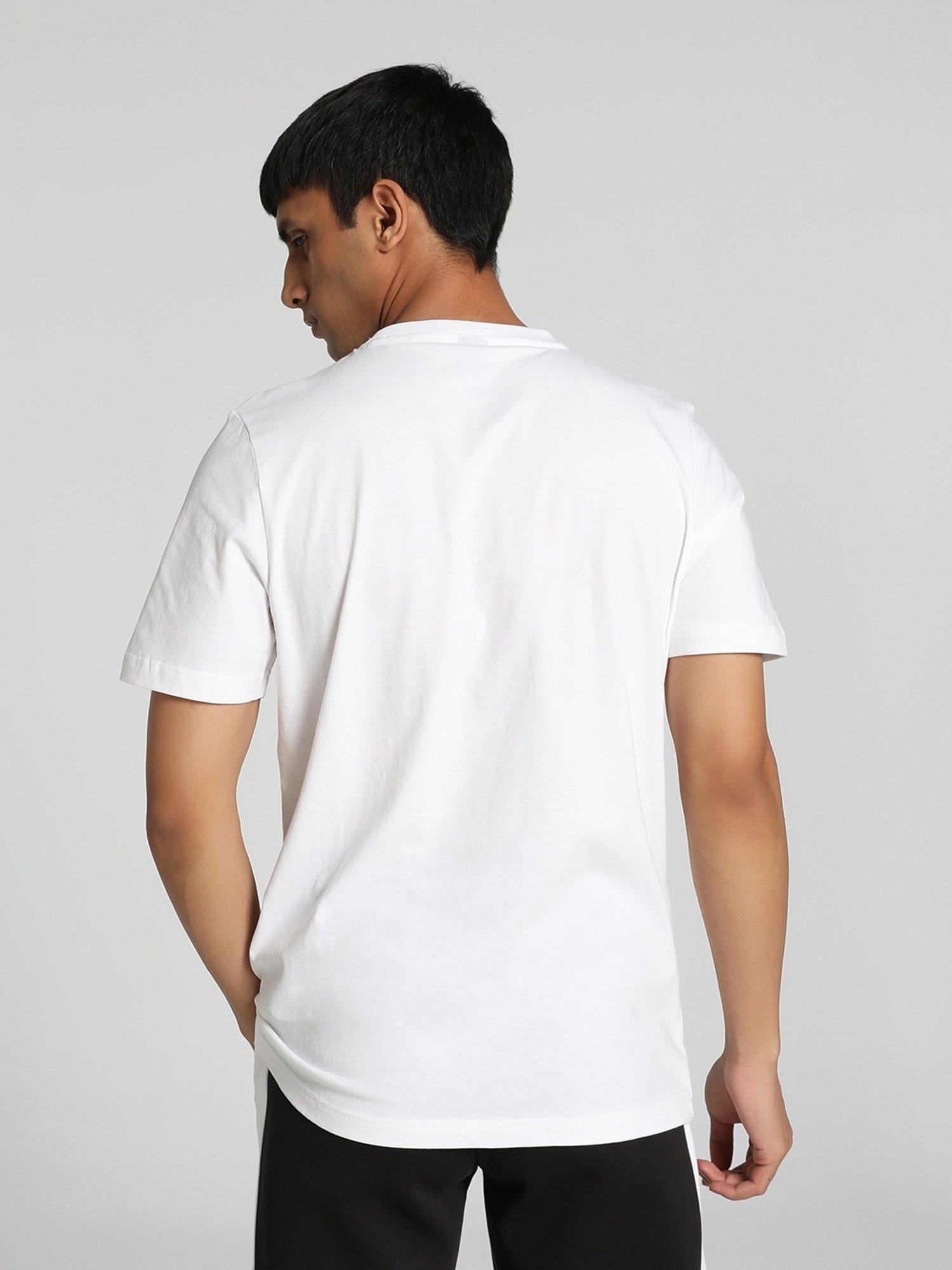 Puma Scuderia Ferrari Race Motorsport White Cotton Regular Fit Printed Sports T-Shirt