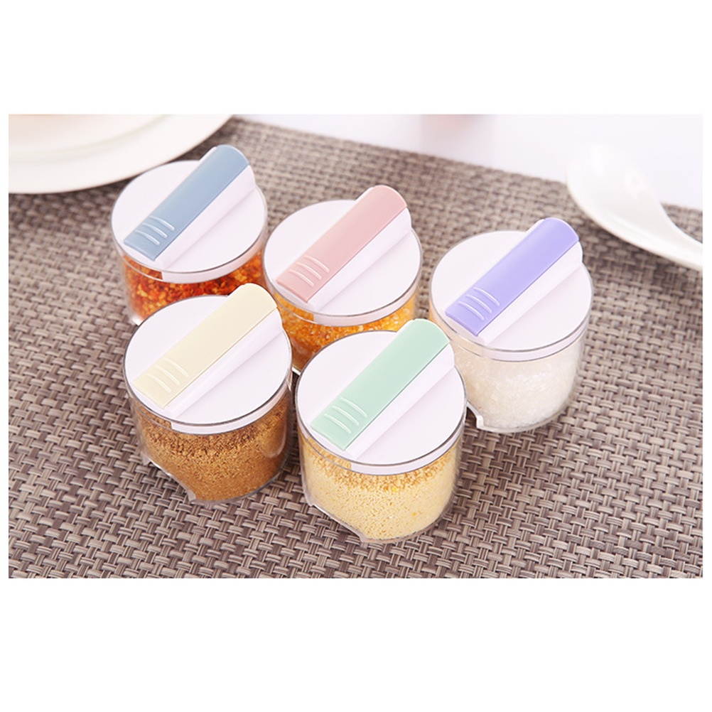 Set of 5 Packs Seasoning Shaker Condiment Storage Container Salt Pepper Spice Sugar Shaker