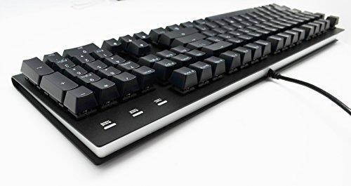 MK Fission RGB Acrylic White LED Backlit Mechanical Keyboard - Black Keycaps, Brown Cherry MX Switches