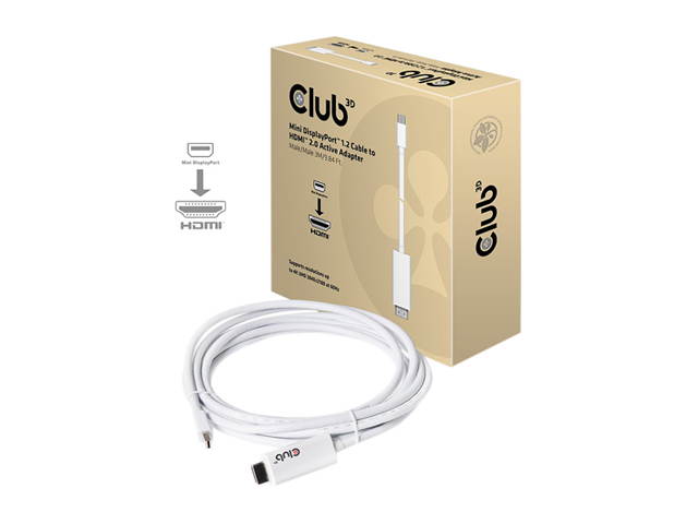 Club3D CAC-1173 Mini DisplayPort 1.2 Cable to HDMI 2.0 Active Adapter