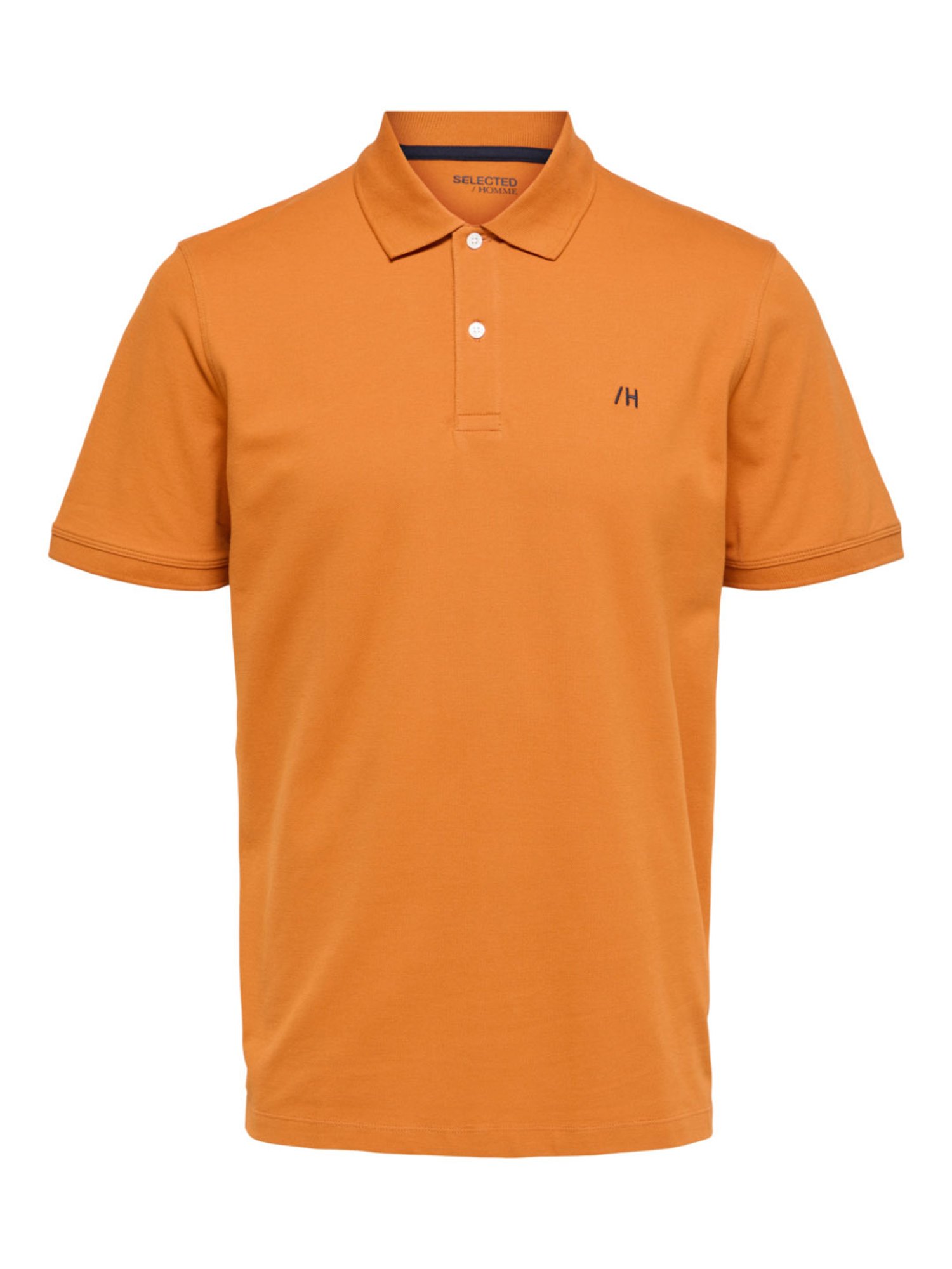 SELECTED HOMME Gold Flame Cotton Regular Fit Polo T-Shirt