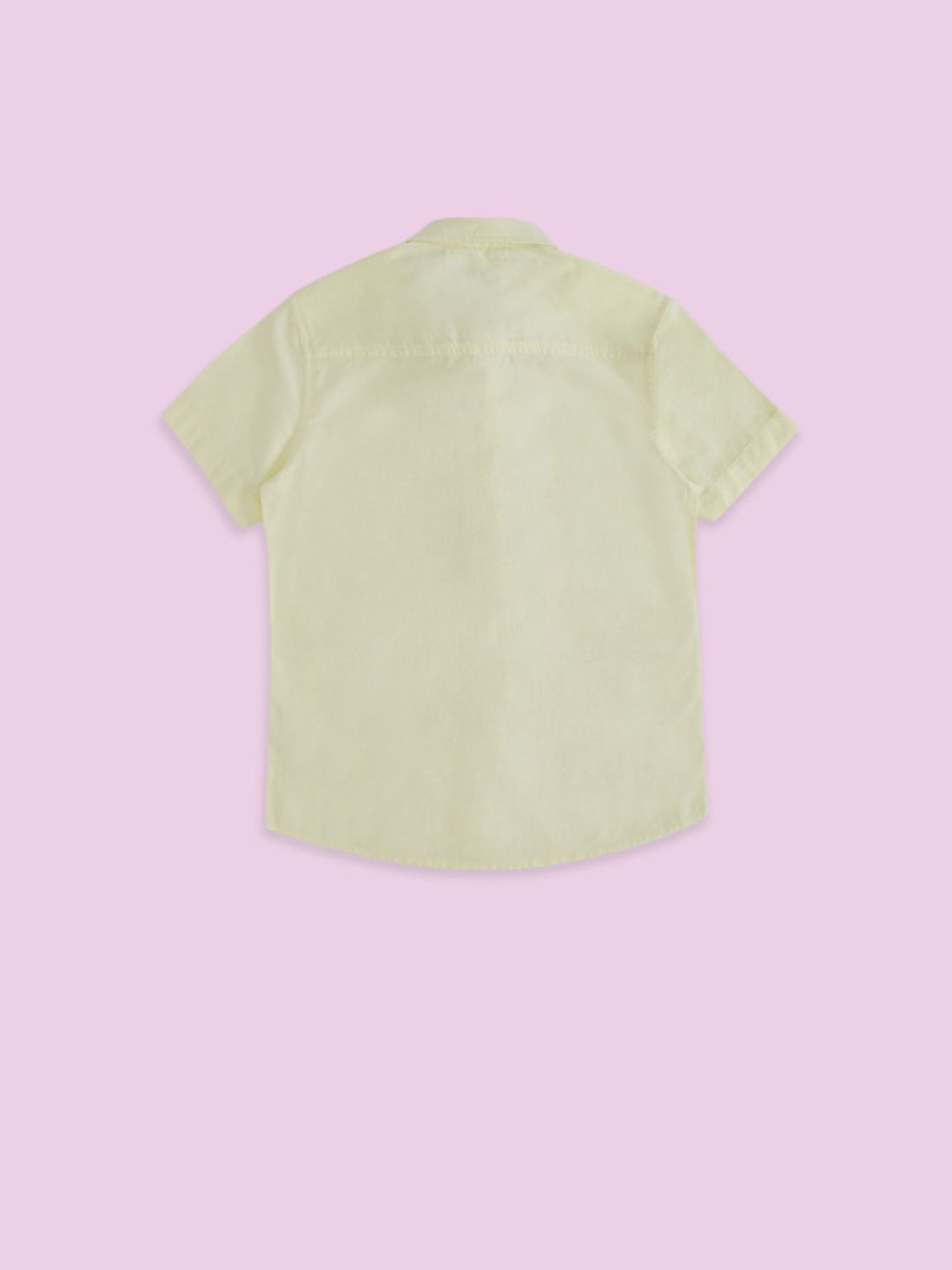 Pantaloons Junior Yellow Cotton Regular Fit Shirt