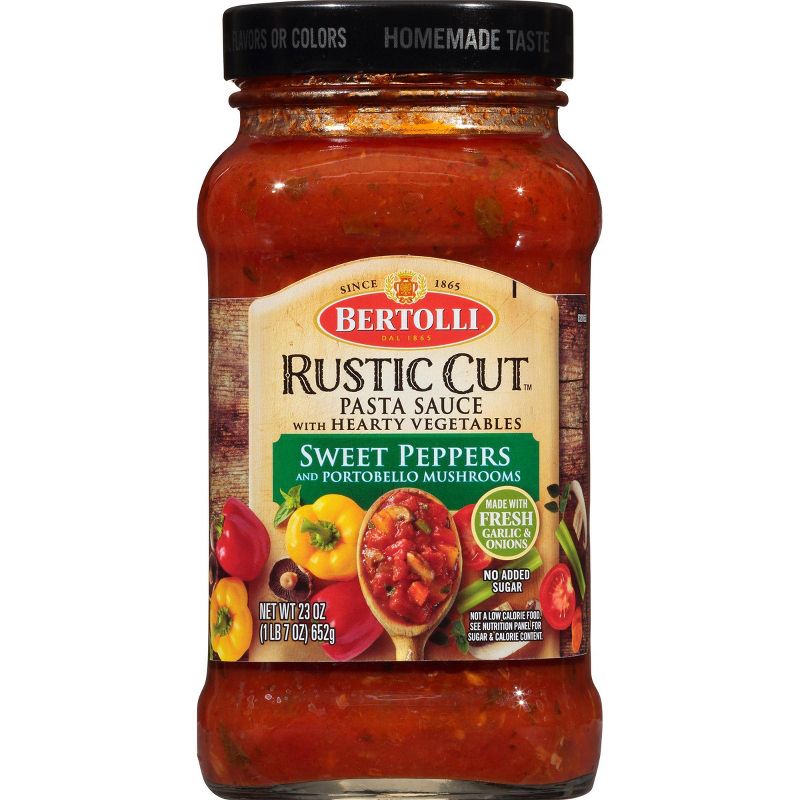 Bertolli Rustic Cut Pasta Sauce Sweet Peppers & Portobello Mushrooms - 24oz